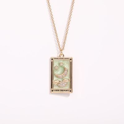 Brigitte® | Gold-Plated Tarot Pendant Necklace with Zirconia
