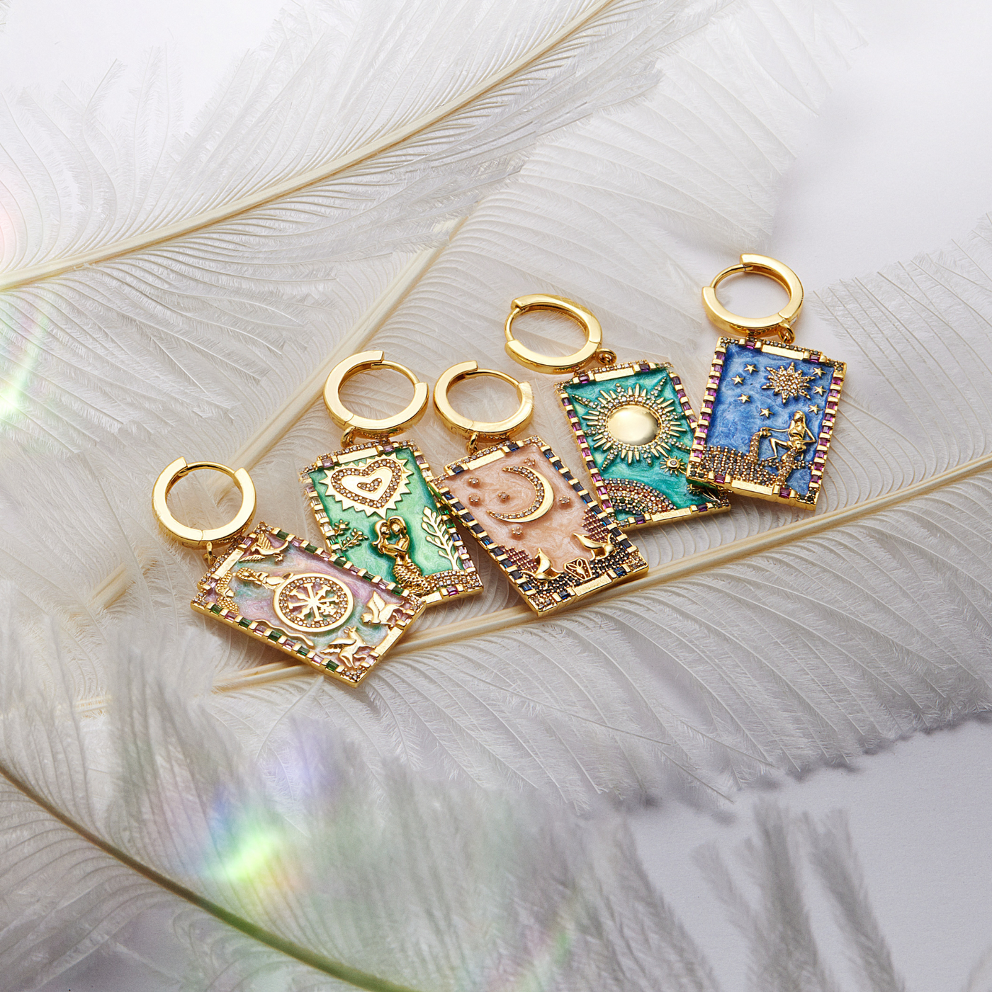 Marta® | The Sun Tarot Card Hoop Piercing Earring