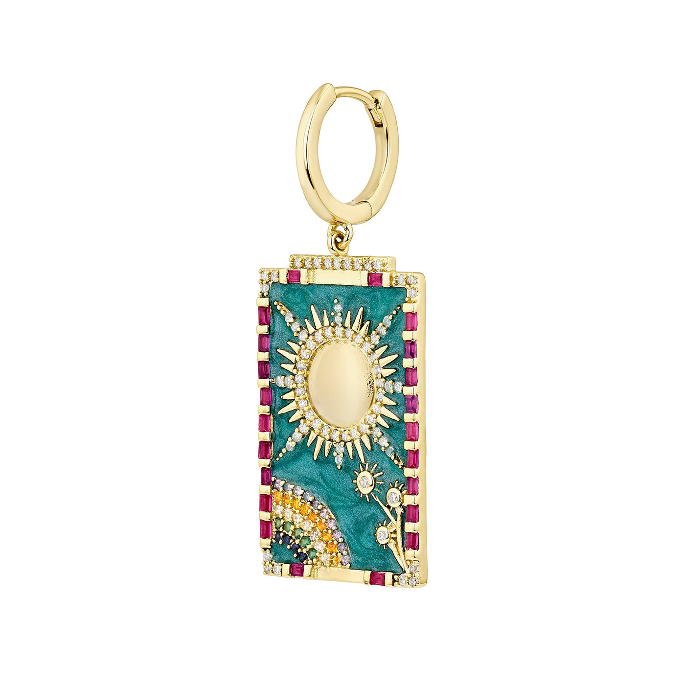 Marta® | The Sun Tarot Card Hoop Piercing Earring