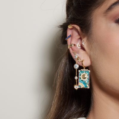 Marta® | The Sun Tarot Card Hoop Piercing Earring