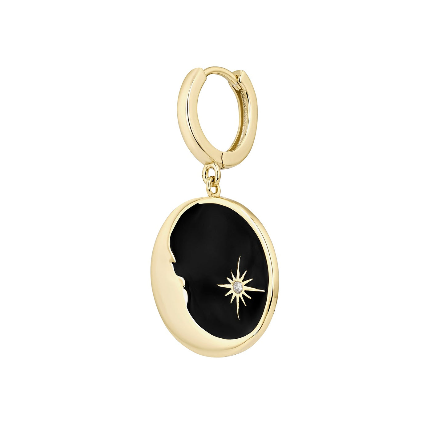 Amelia® | Golden-Moon Hoop Piercing Earring