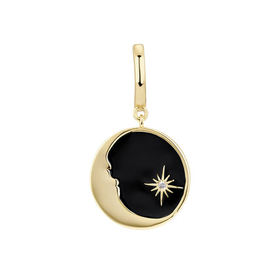 Amelia® | Golden-Moon Hoop Piercing Earring