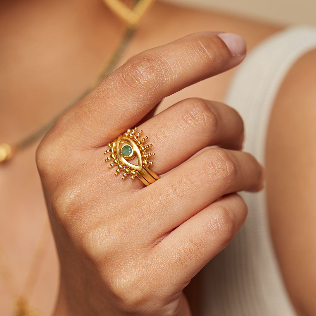 Xandra® | Shed A Light Evil Eye Ring Set
