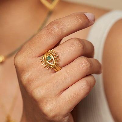 Xandra® | Shed A Light Evil Eye Ring Set