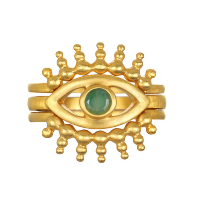 Xandra® | Shed A Light Evil Eye Ring Set