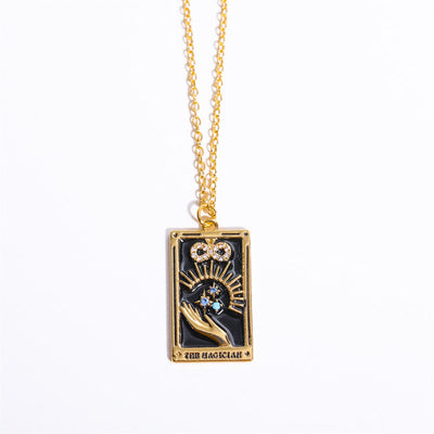 Brigitte® | Gold-Plated Tarot Pendant Necklace with Zirconia