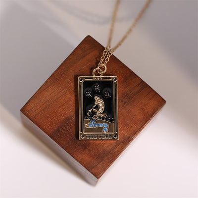 Brigitte® | Gold-Plated Tarot Pendant Necklace with Zirconia