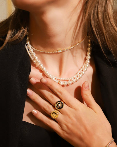 Flor® | Starburst Onyx Signet Ring