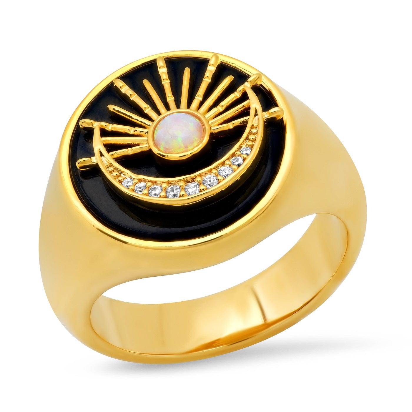 Flor® | Starburst Onyx Signet Ring